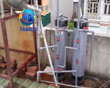 Hệ thống xử lý nước nhiễm phèn cột nhựa PVC 600L